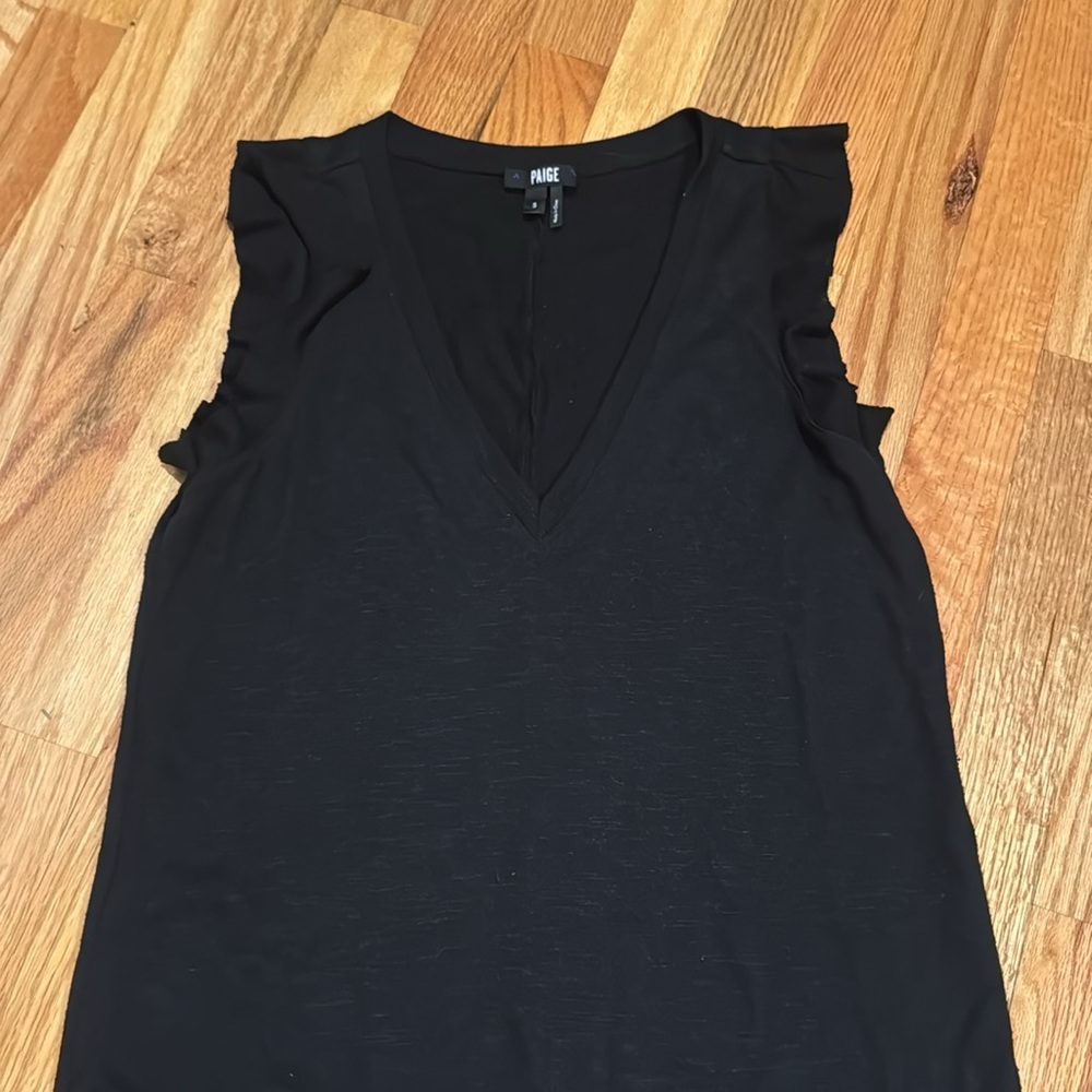 Paige V-Neck Maxi Single Side Slit Ruffle Top Knit Dress - Picture 3 of 5
